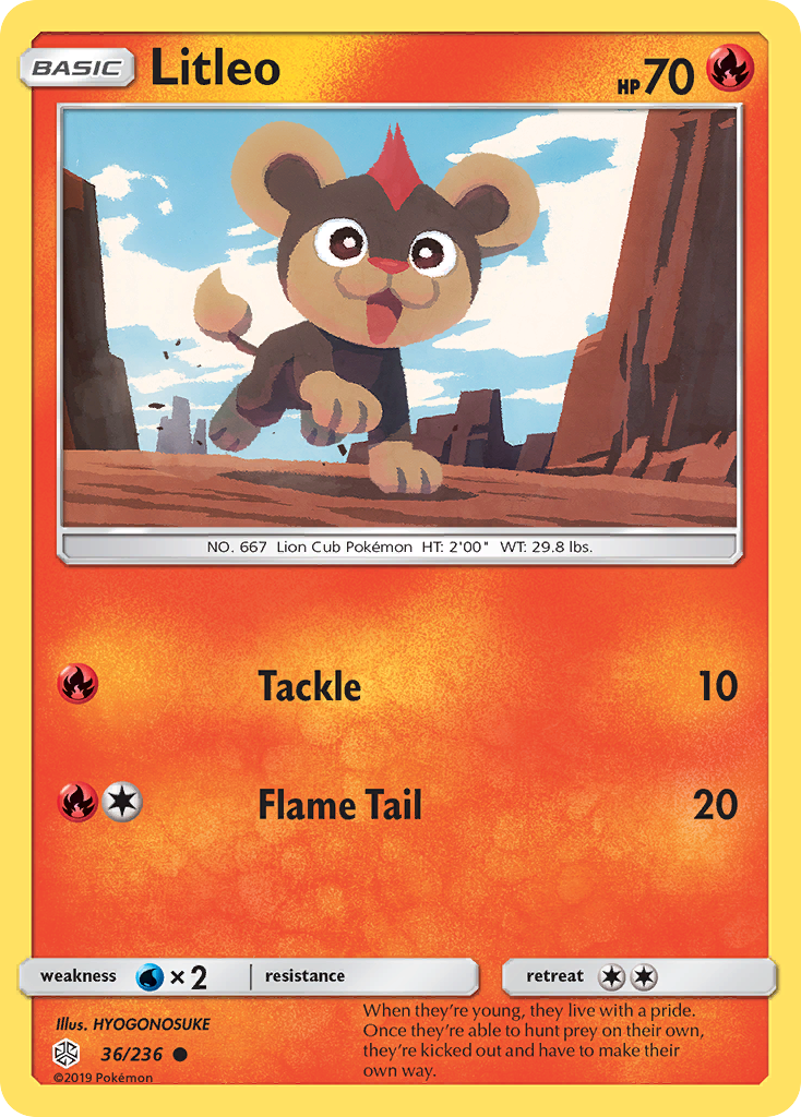 Litleo 36 Common card from Cosmic Eclipse