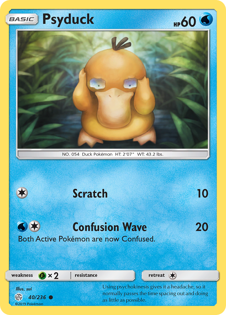 Psyduck 40/236 Common card from Cosmic Eclipse