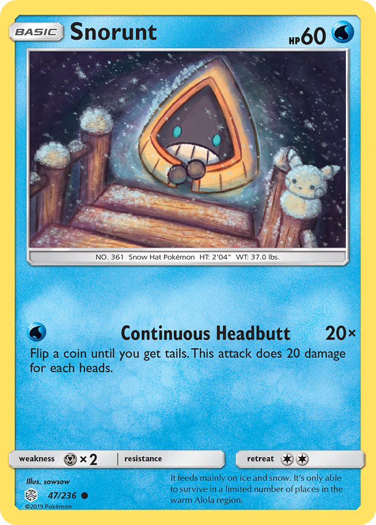 Snorunt 47 Common card from Cosmic Eclipse