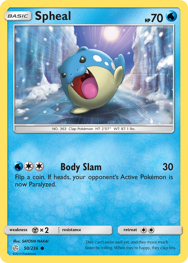 Spheal 50 Common card from Cosmic Eclipse