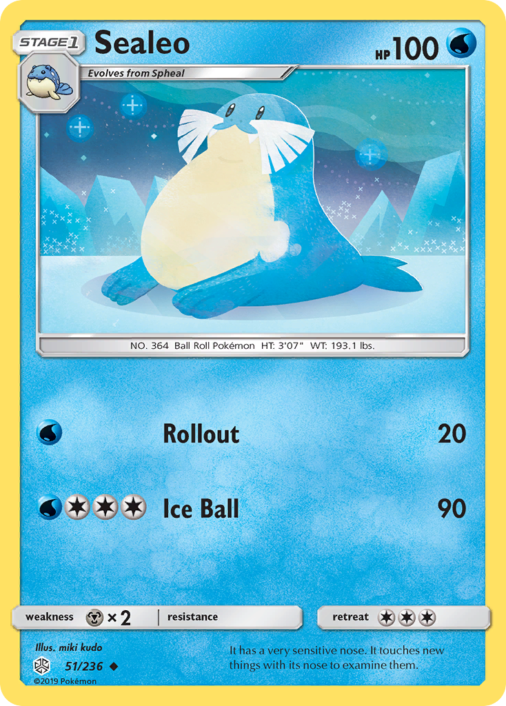 Sealeo 51 Uncommon card from Cosmic Eclipse