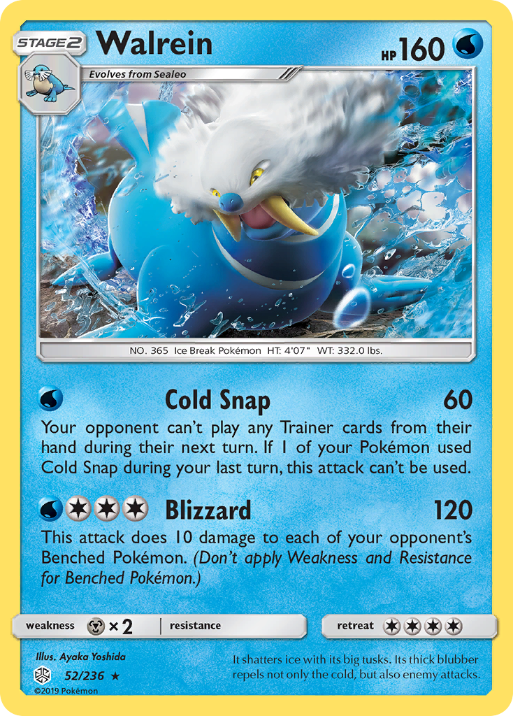 Walrein 52 Rare card from Cosmic Eclipse