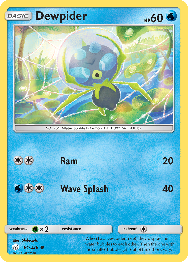 Dewpider 64/236 Common card from Cosmic Eclipse