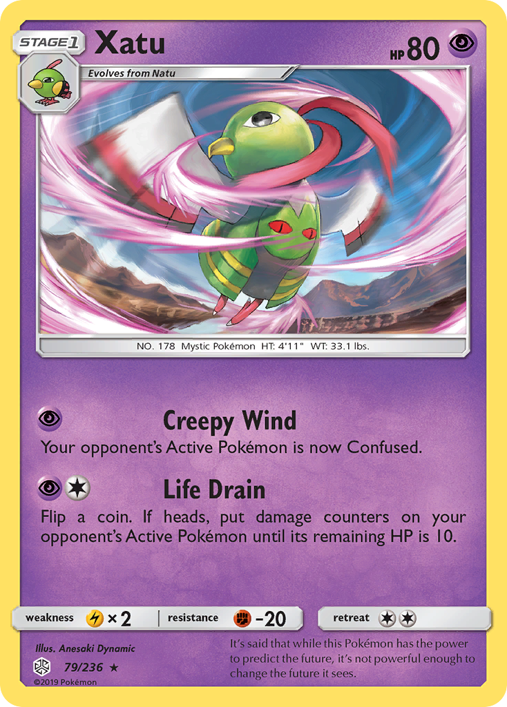 Xatu 79 Rare card from Cosmic Eclipse