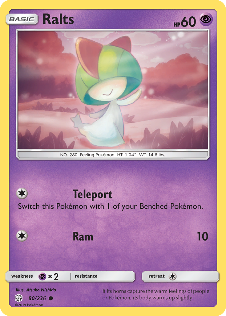 Ralts 80 Common card from Cosmic Eclipse
