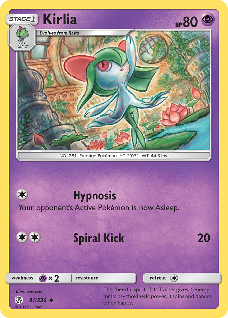 Kirlia 81 Uncommon card from Cosmic Eclipse