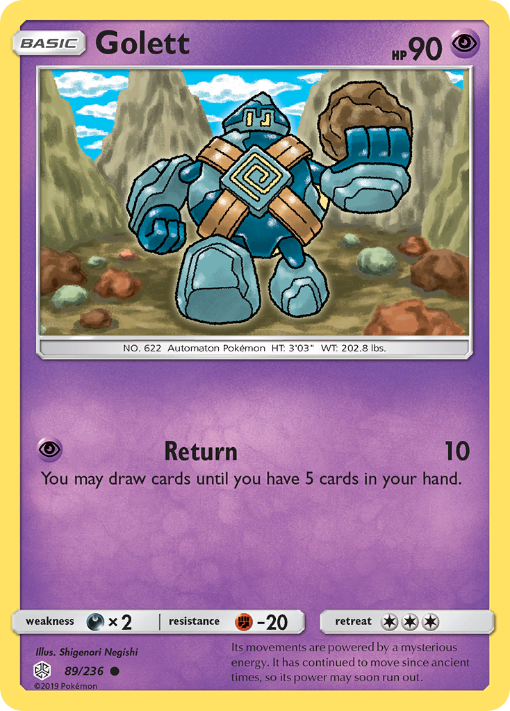 Golett 89 Common card from Cosmic Eclipse