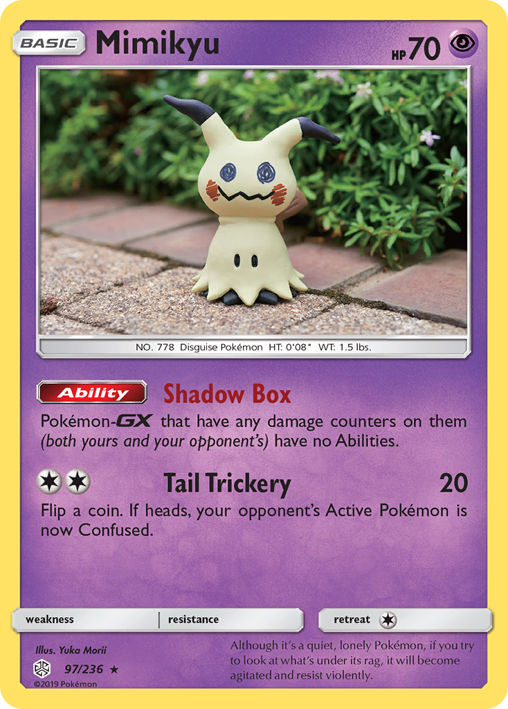 Mimikyu 97 Rare card from Cosmic Eclipse