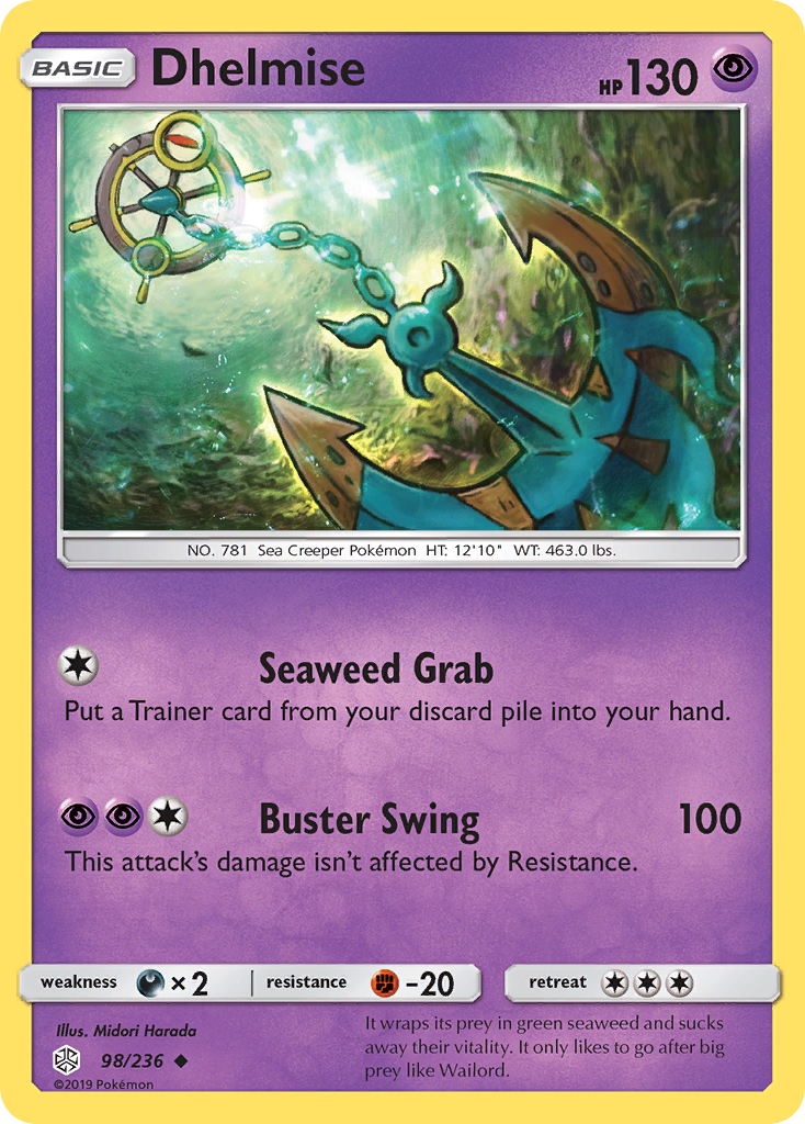 Dhelmise 98 Uncommon card from Cosmic Eclipse