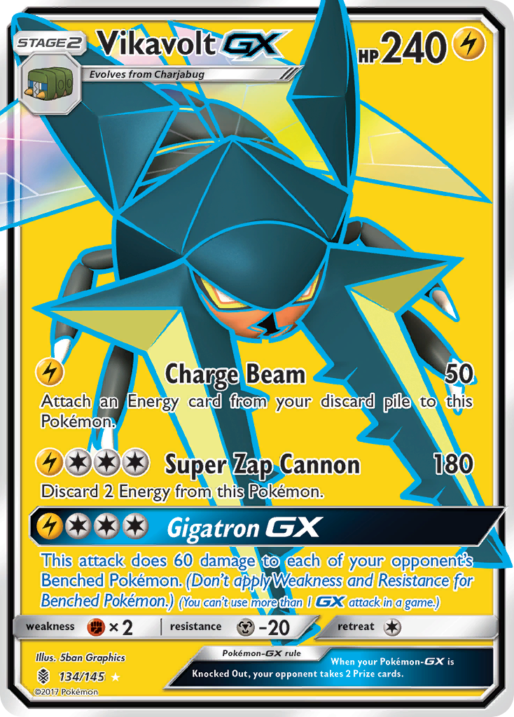 Vikavolt-GX 134 Rare Ultra card from Guardians Rising