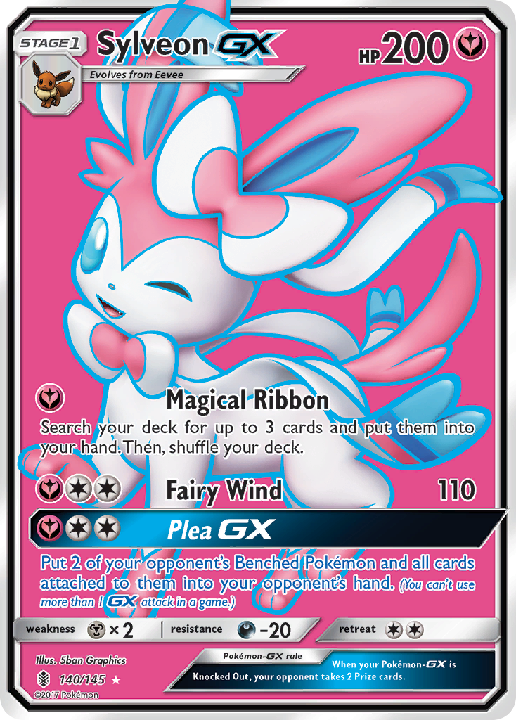 Sylveon-GX 140 Rare Ultra card from Guardians Rising