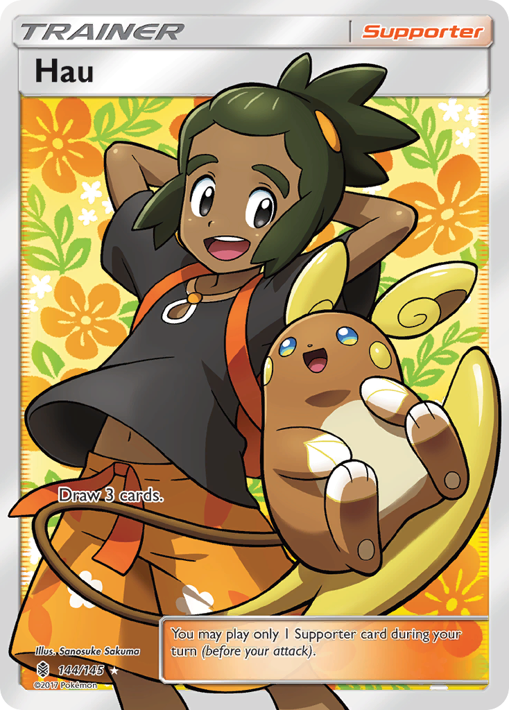Hau 144 Rare Ultra card from Guardians Rising