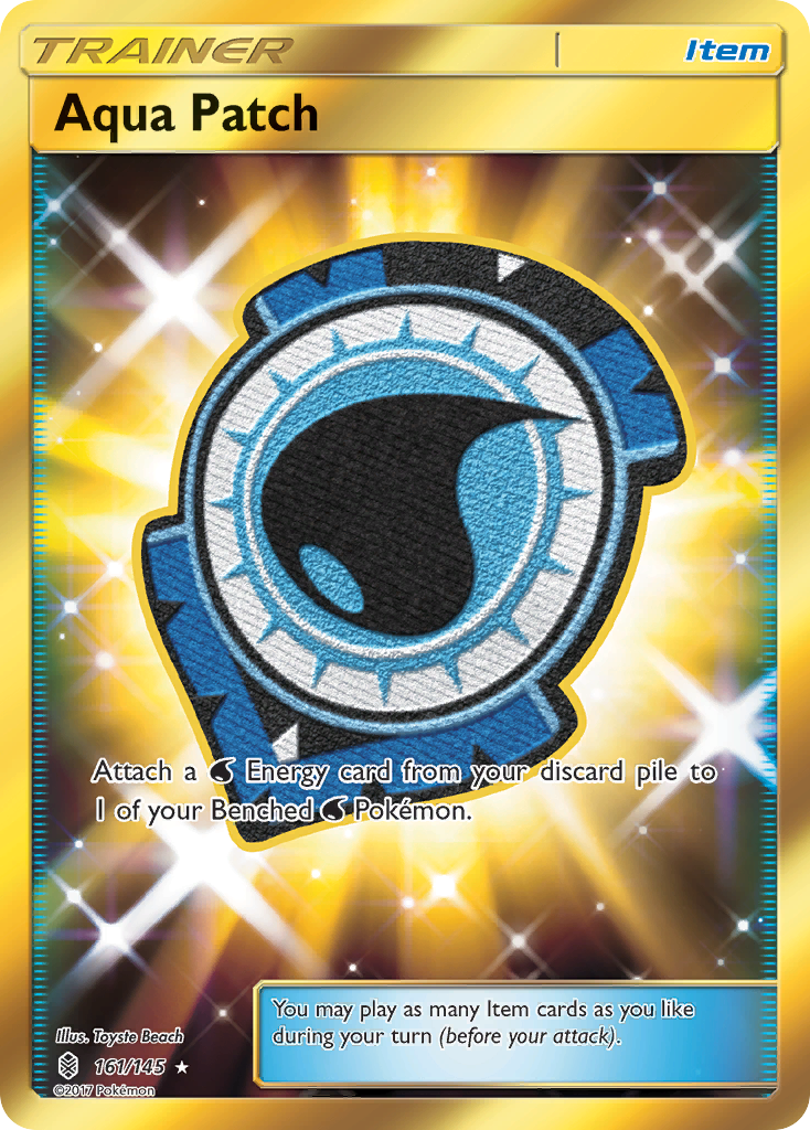 Aqua Patch 161/145 Rare Secret card from Guardians Rising