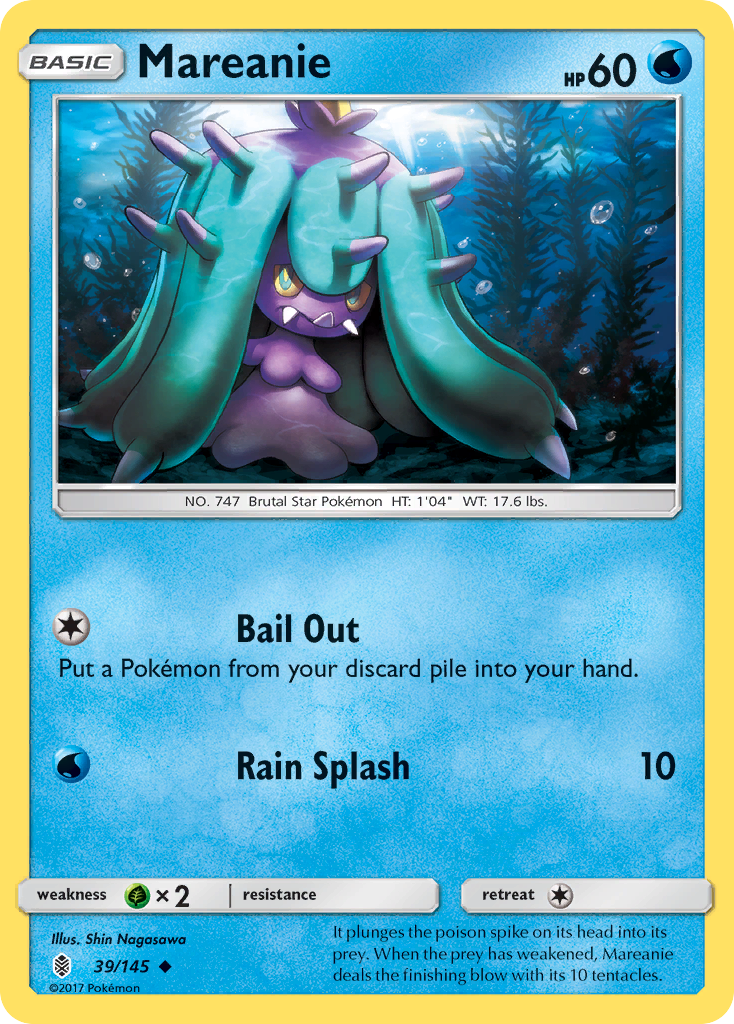 Mareanie 39/145 Uncommon card from Guardians Rising