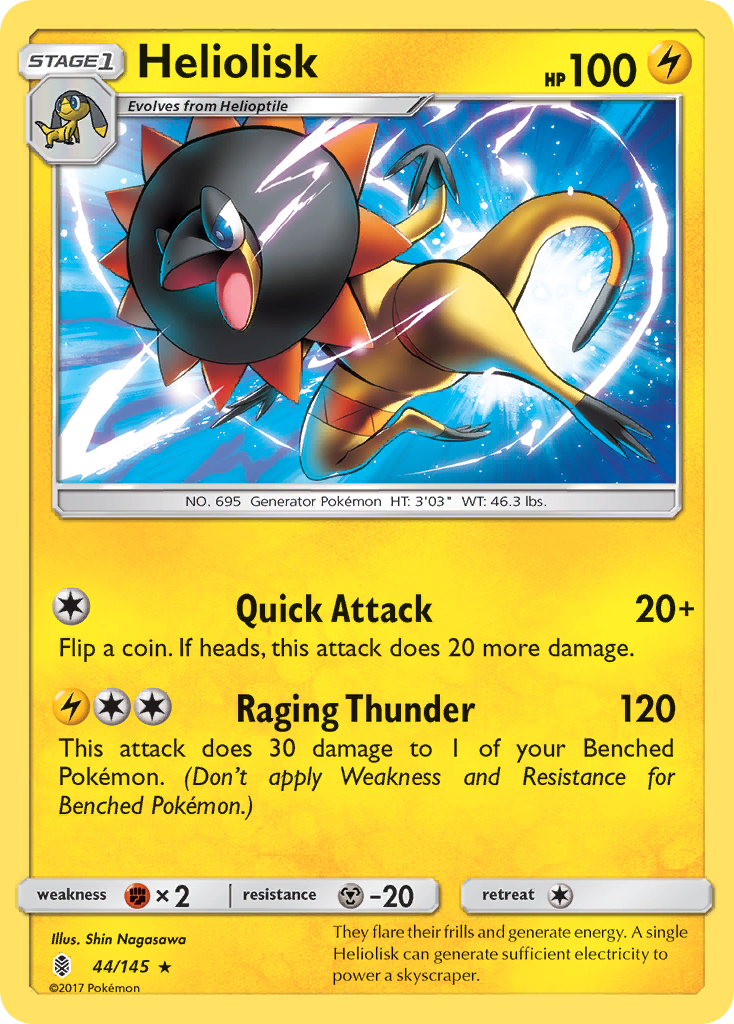 Heliolisk 44 Rare card from Guardians Rising