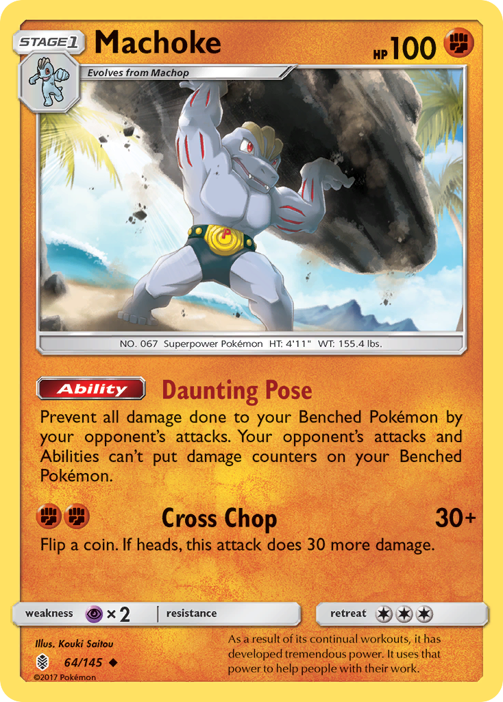 Machoke 64 Uncommon card from Guardians Rising