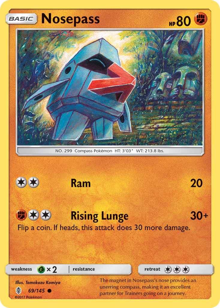 Nosepass 69 Common card from Guardians Rising