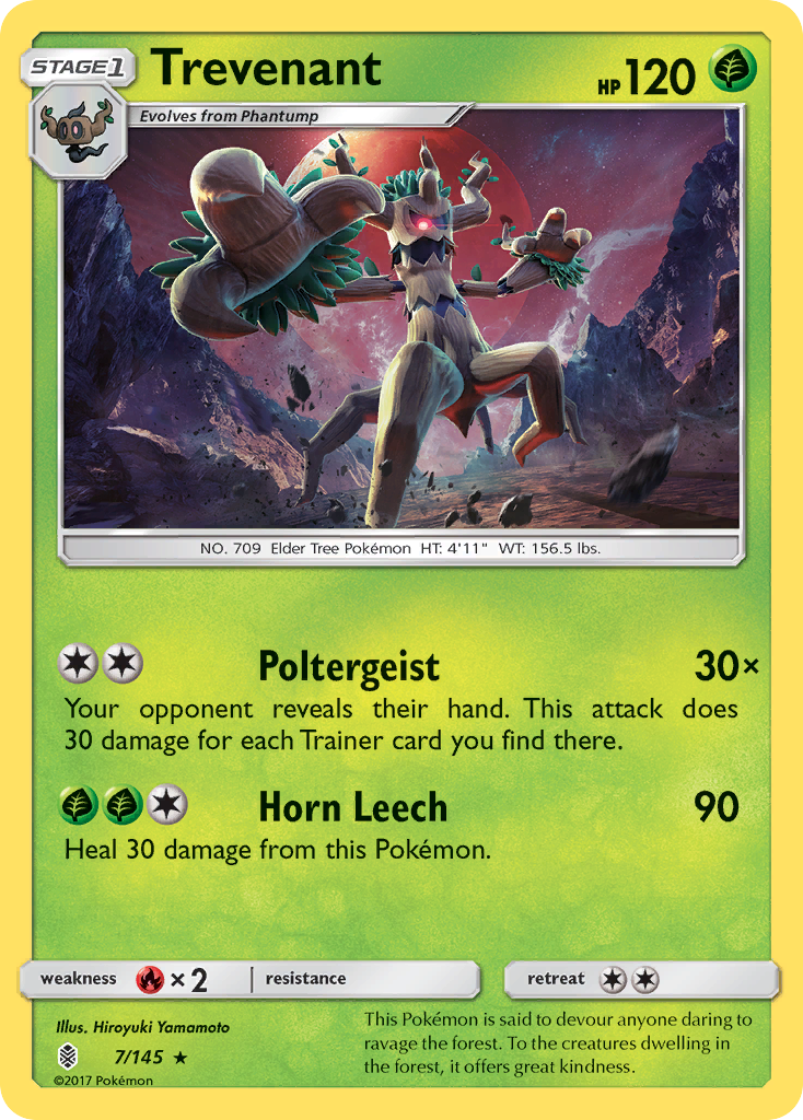 Trevenant 7 Rare card from Guardians Rising