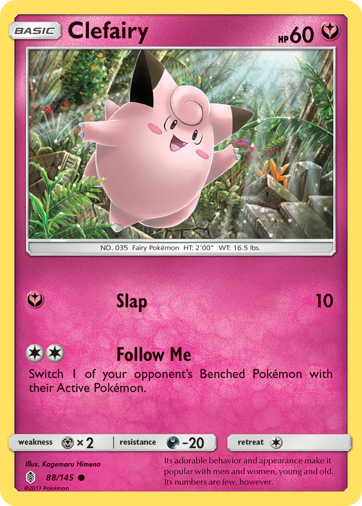 Clefairy 88 Common card from Guardians Rising
