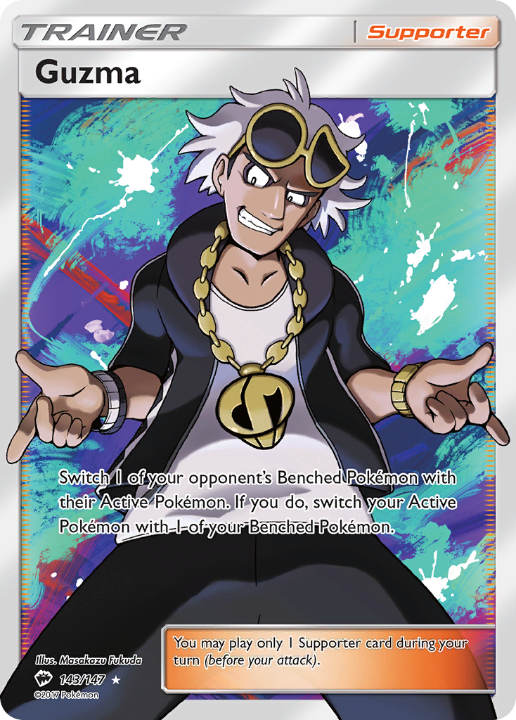 Guzma 143/147 Rare Ultra card from Burning Shadows