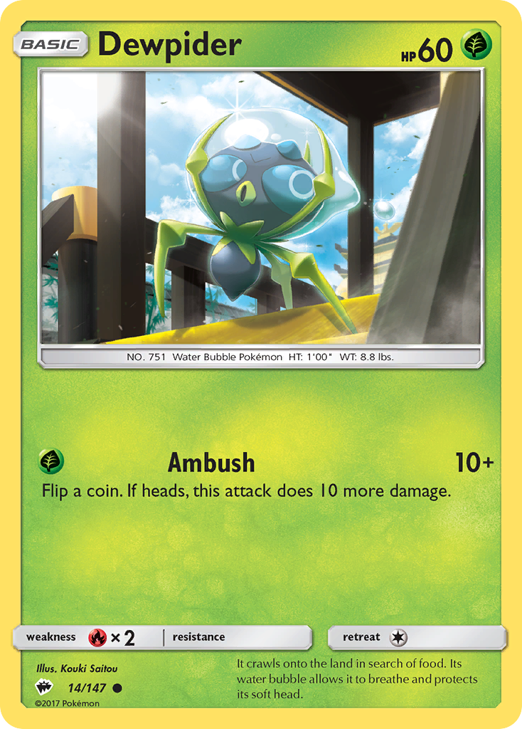 Dewpider 14 Common card from Burning Shadows