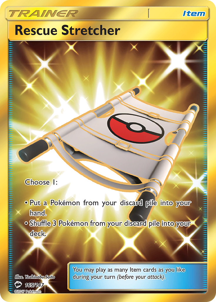 Rescue Stretcher 165 Rare Secret card from Burning Shadows