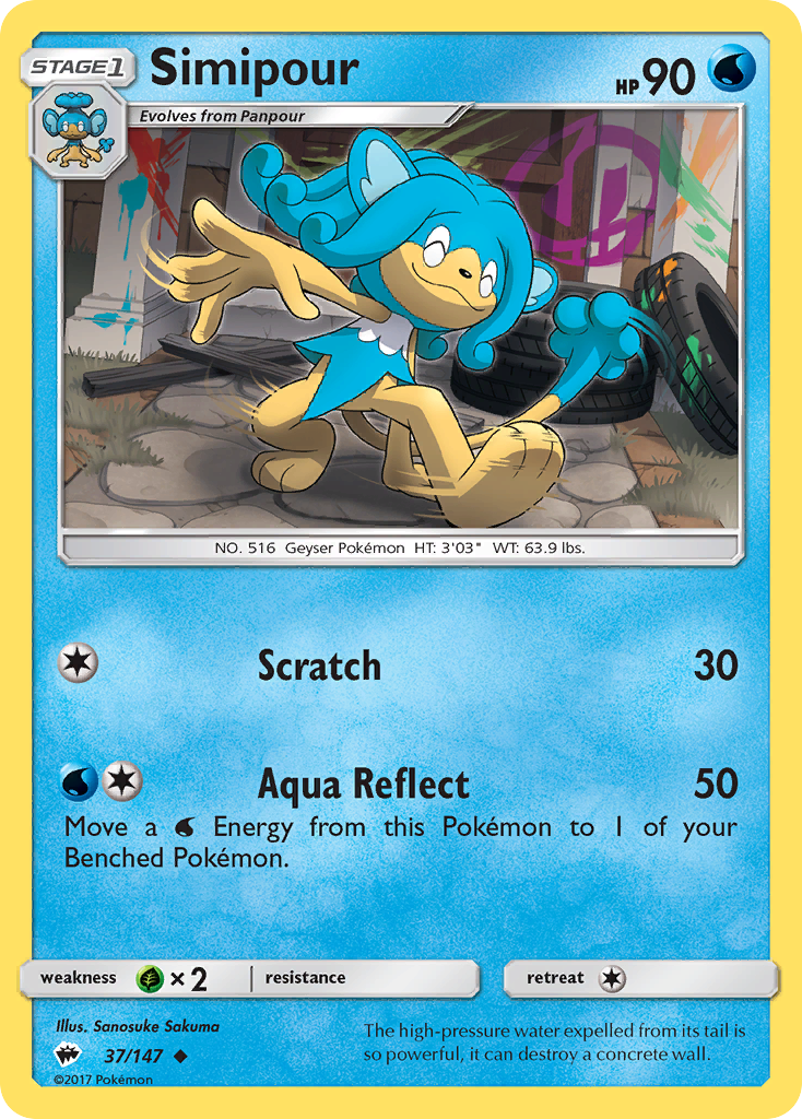 Simipour 37 Uncommon card from Burning Shadows