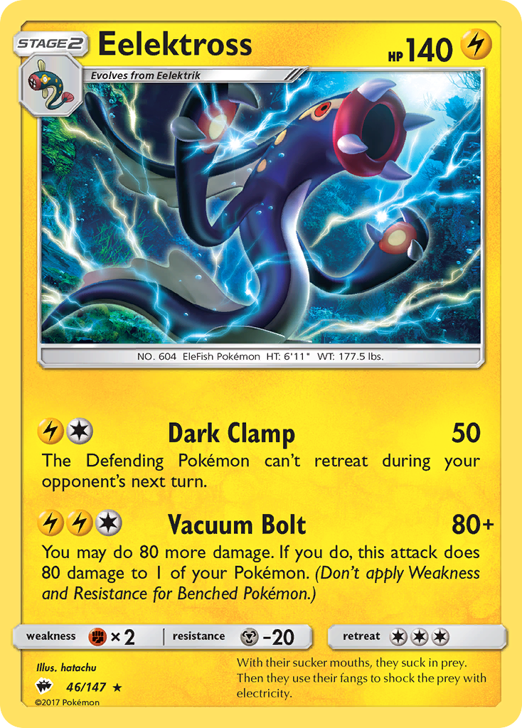 Eelektross 46 Rare card from Burning Shadows