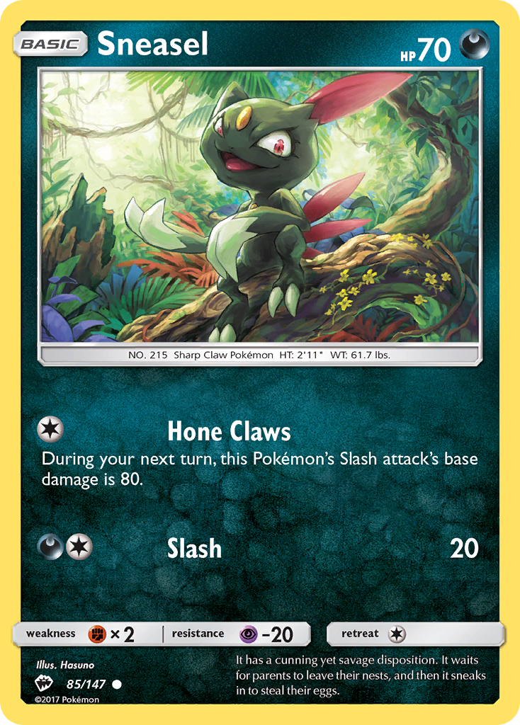 Sneasel 85/147 Common card from Burning Shadows