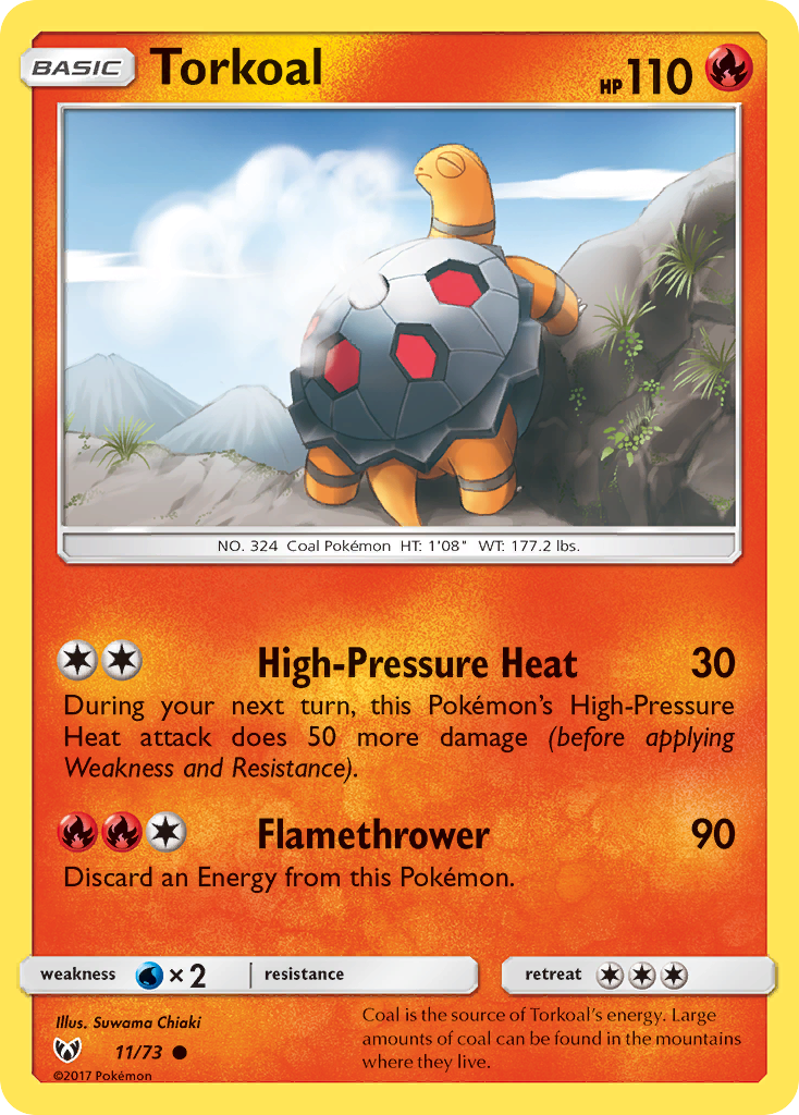 Torkoal 11 Common card from Shining Legends