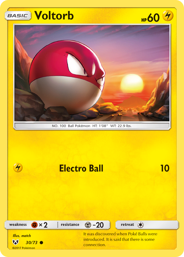 Voltorb 30 Common card from Shining Legends
