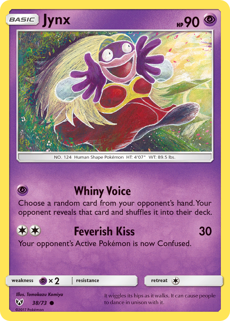 Jynx 38 Common card from Shining Legends