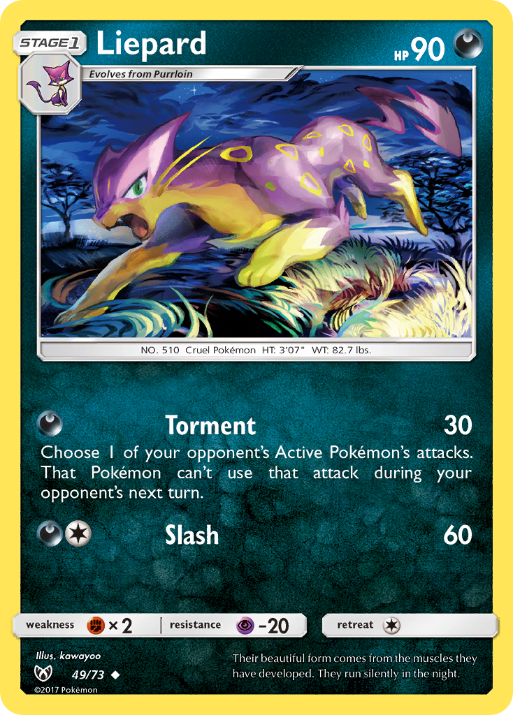 Liepard 49 Uncommon card from Shining Legends