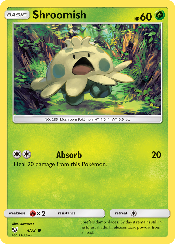 Shroomish 4 Common card from Shining Legends