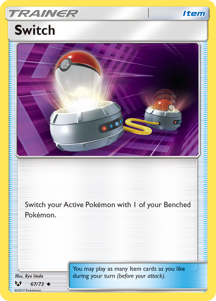 Switch 67/73 Uncommon card from Shining Legends