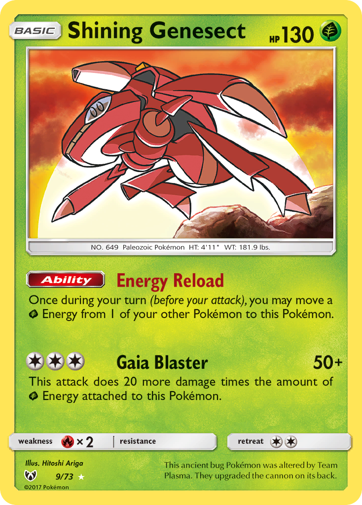 Shining Genesect 9/73 Rare Shining card from Shining Legends