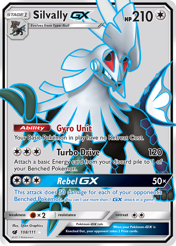 Silvally-GX 108/111 Rare Ultra card from Crimson Invasion