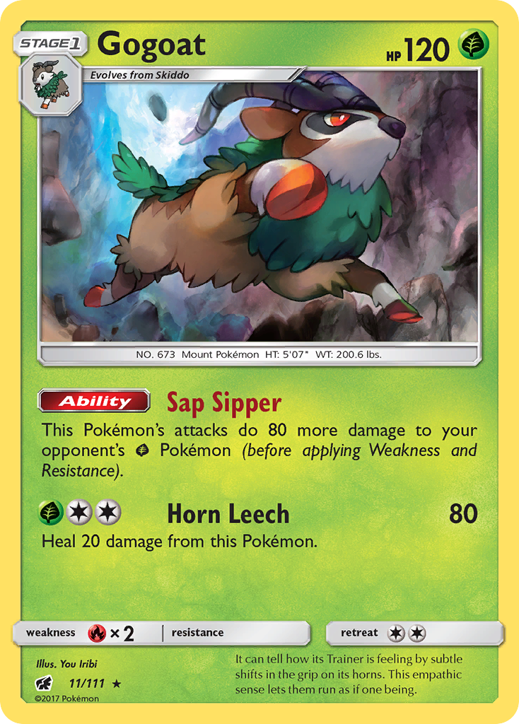 Gogoat 11/111 Rare Holo card from Crimson Invasion