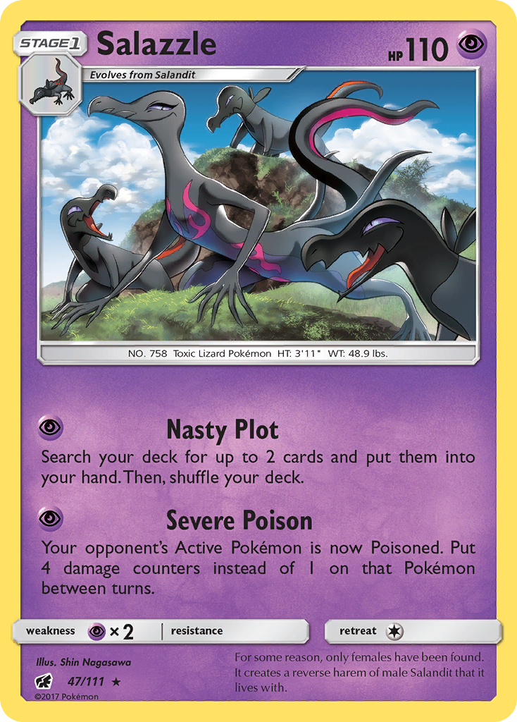 Salazzle 47/111 Rare Holo card from Crimson Invasion