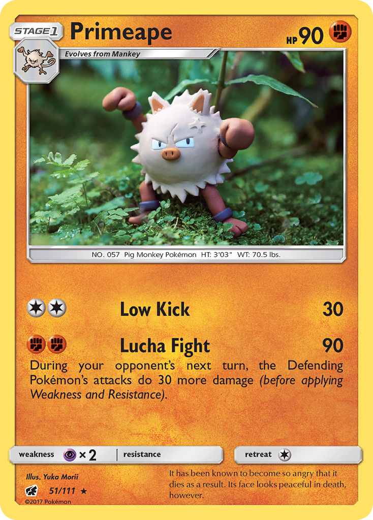 Primeape 51/111 Rare card from Crimson Invasion