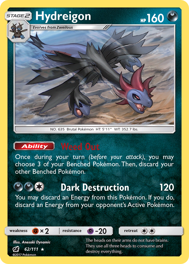Hydreigon 62 Rare card from Crimson Invasion