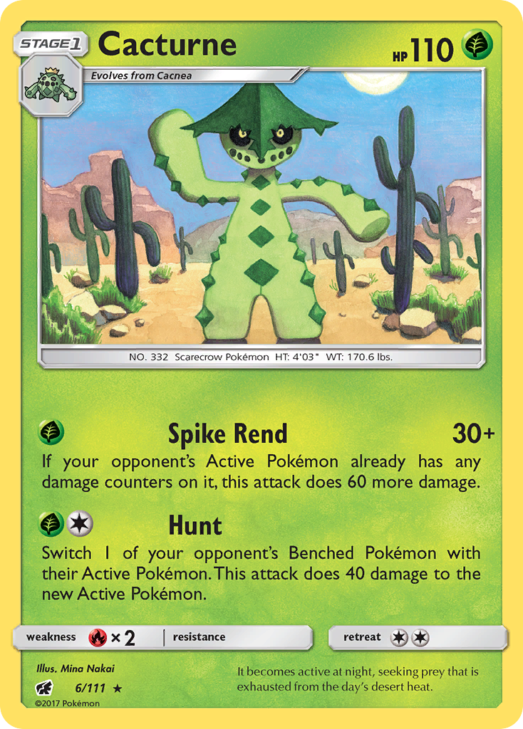 Cacturne 6/111 Rare card from Crimson Invasion