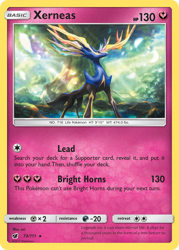 Xerneas 73/111 Rare Holo card from Crimson Invasion