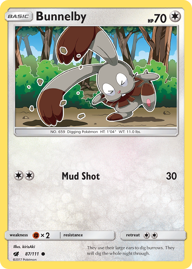 Bunnelby 87/111 Common card from Crimson Invasion