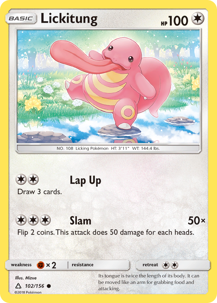 Lickitung 102 Common card from Ultra Prism