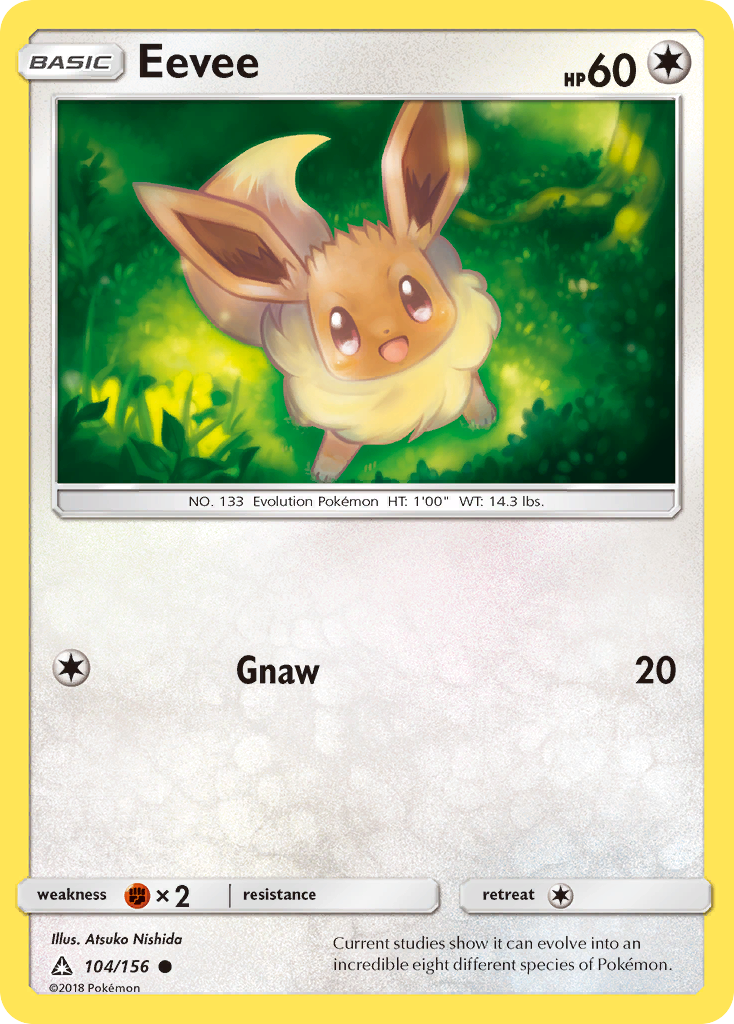 Eevee 104/156 Common card from Ultra Prism