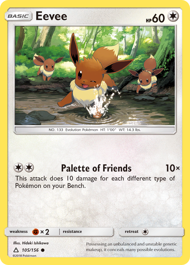Eevee 105 Common card from Ultra Prism