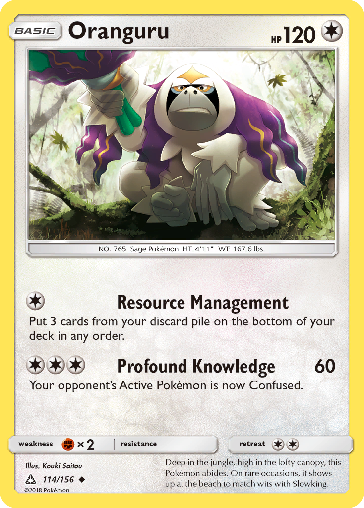 Oranguru 114 Uncommon card from Ultra Prism