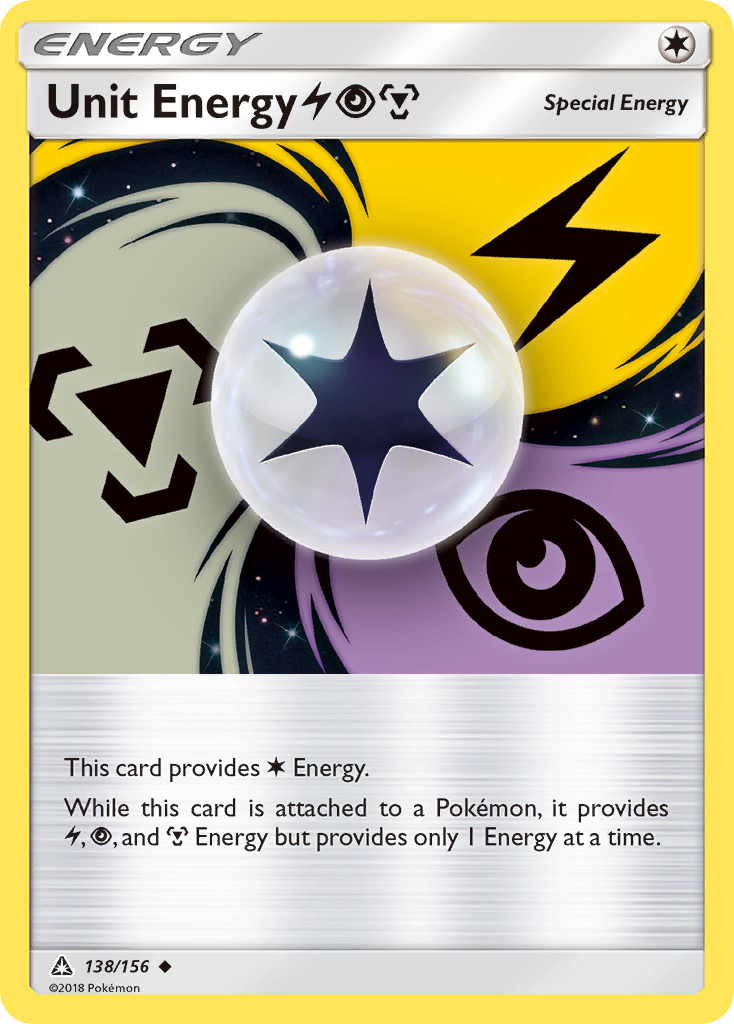 Unit Energy LightningPsychicMetal 138/156 Uncommon card from Ultra Prism