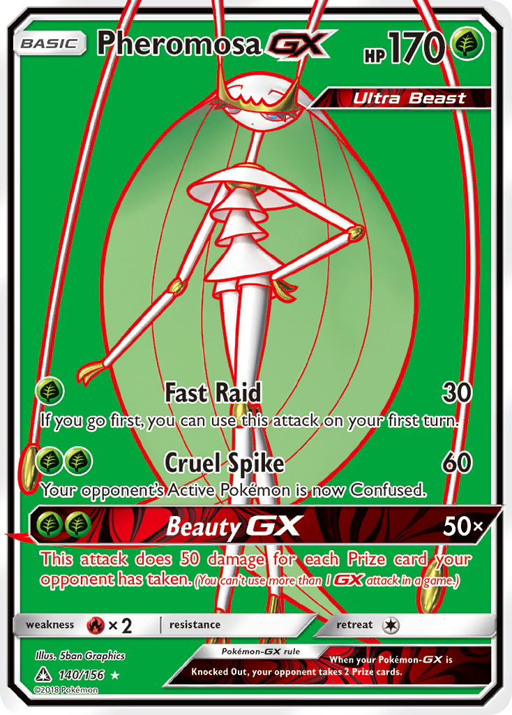 Pheromosa-GX 140 Rare Ultra card from Ultra Prism